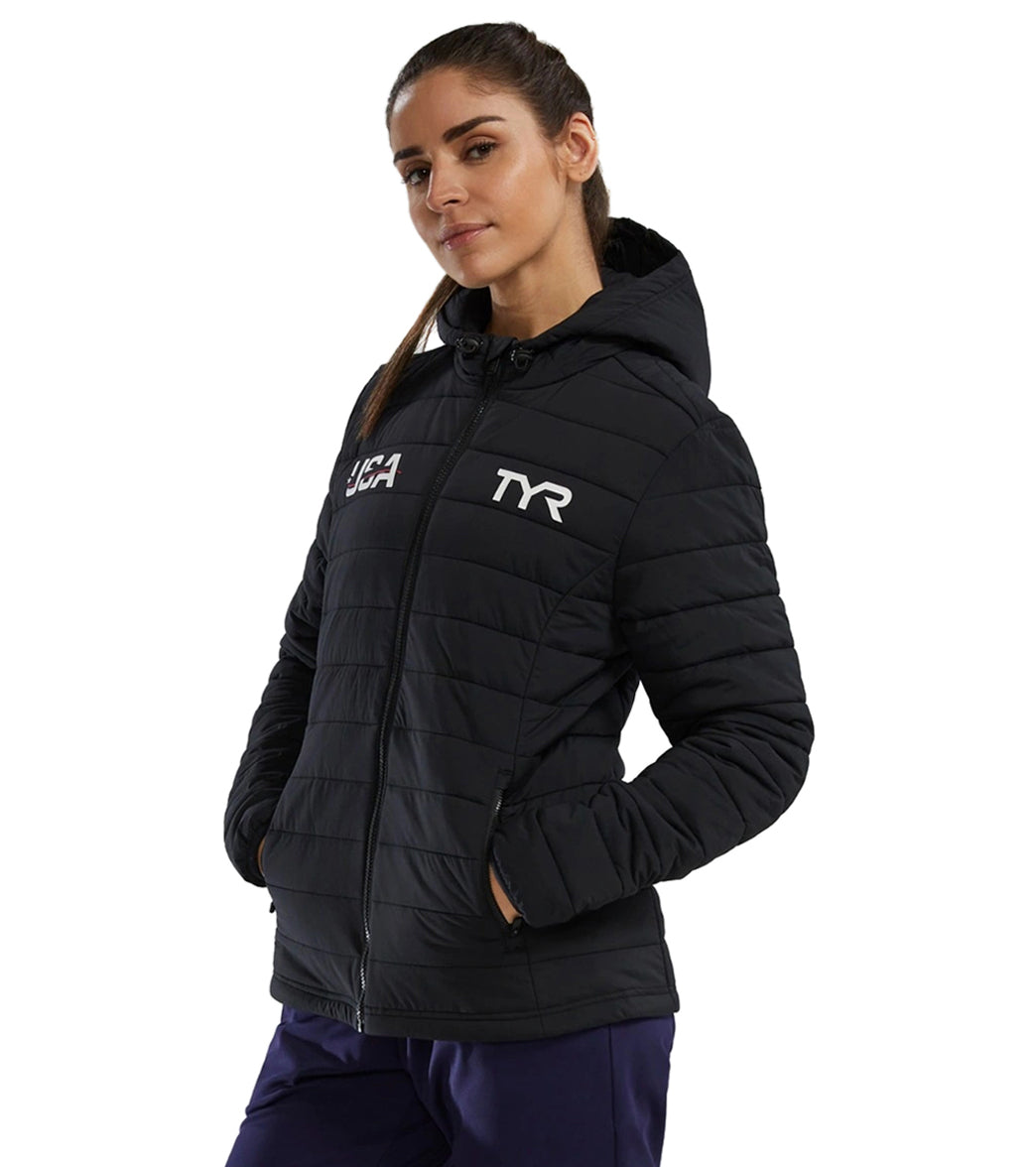TYR Women's USA Hydrosphere Mission Puffer Jacket