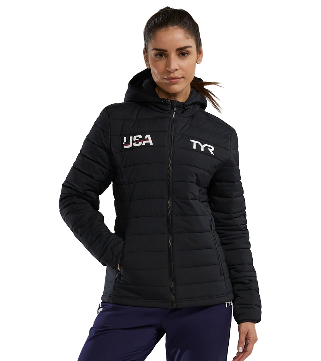 TYR Women's USA Hydrosphere Mission Puffer Jacket