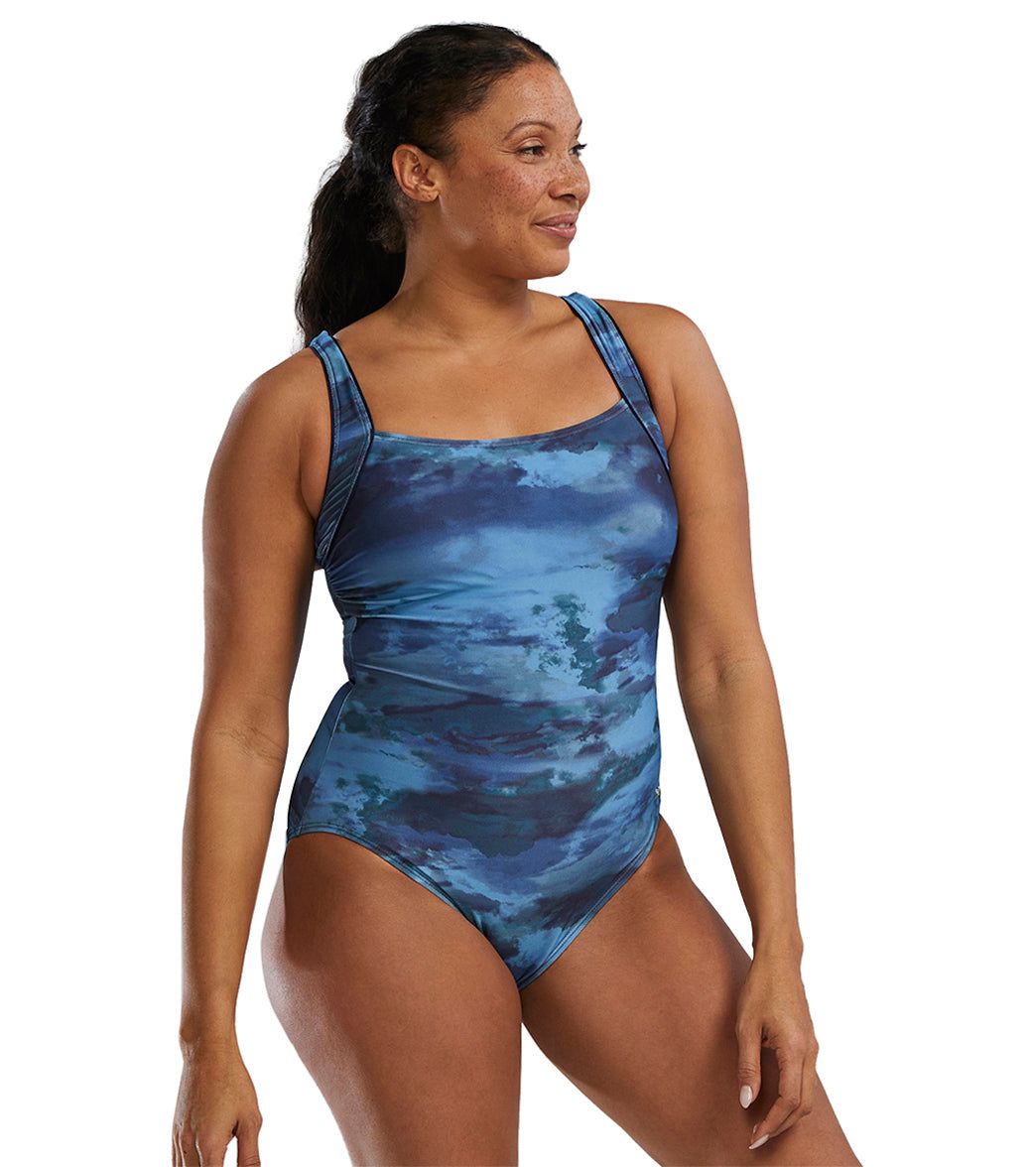 TYR Active Women's Asperus Square Neck Controlfit Durafast Elite One Piece Swimsuit