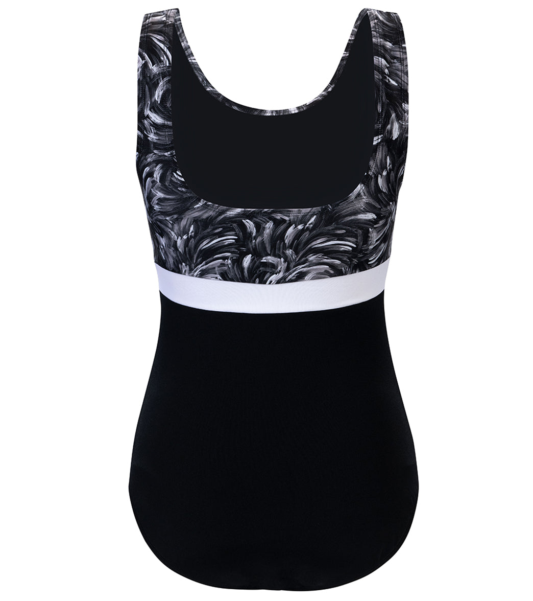 Dolfin Aquashape Women's Color Block Moderate Scoop Back One Piece Swimsuit