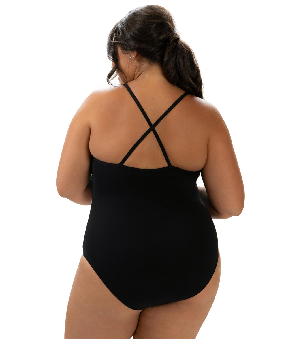 Dolfin Aquashape Women's Color Block Moderate One Piece Swimsuit