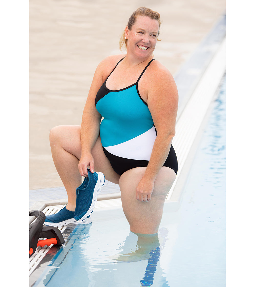 Dolfin Aquashape Women's Color Block Moderate One Piece Swimsuit