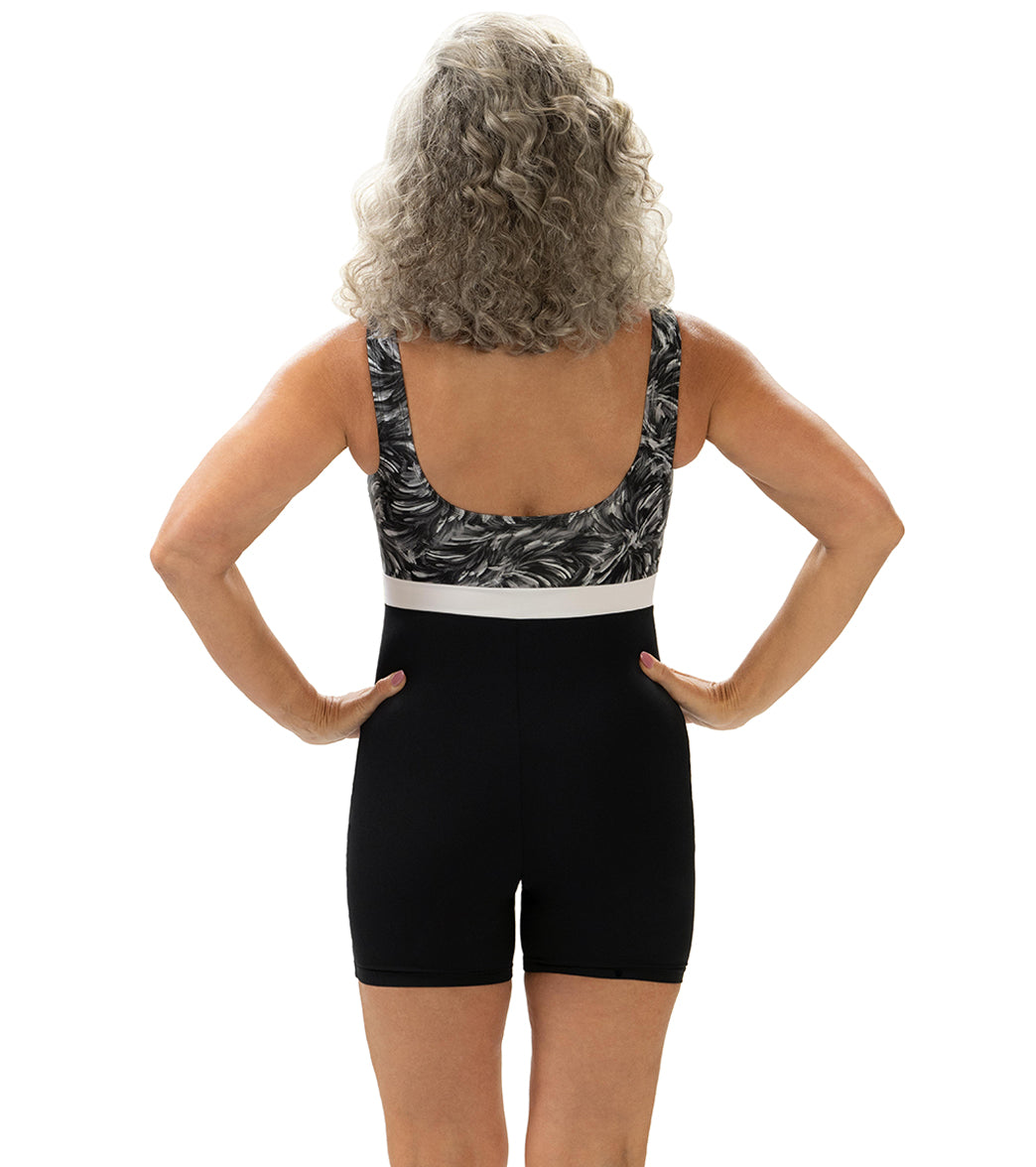 Dolfin Aquashape Women's Printed Scoop Neck Aquatard Unitard Swimsuit