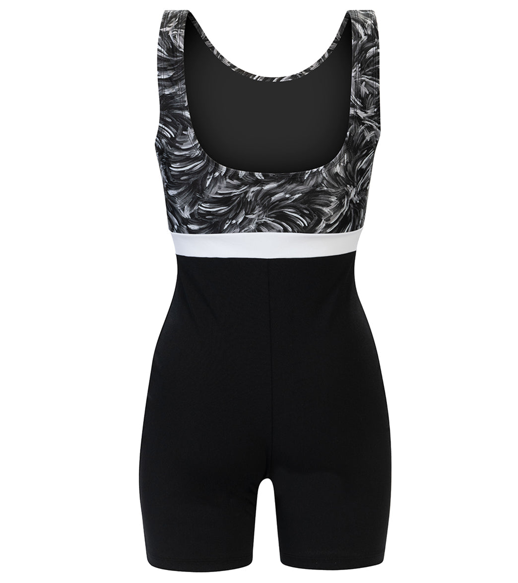 Dolfin Aquashape Women's Printed Scoop Neck Aquatard Unitard Swimsuit