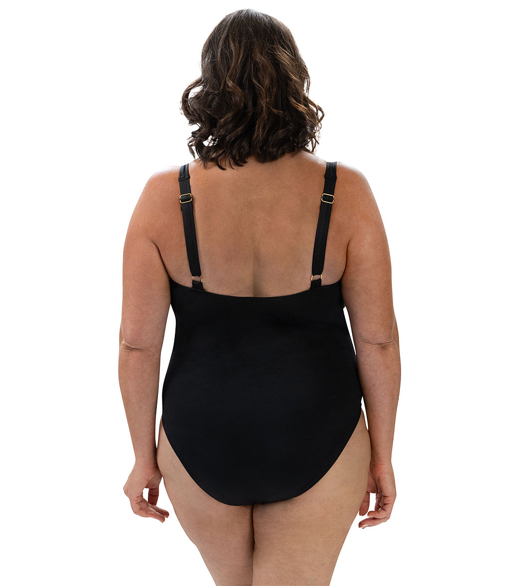 Dolfin Aquashape Women's Printed Moderate Square Neck One Piece Swimsuit