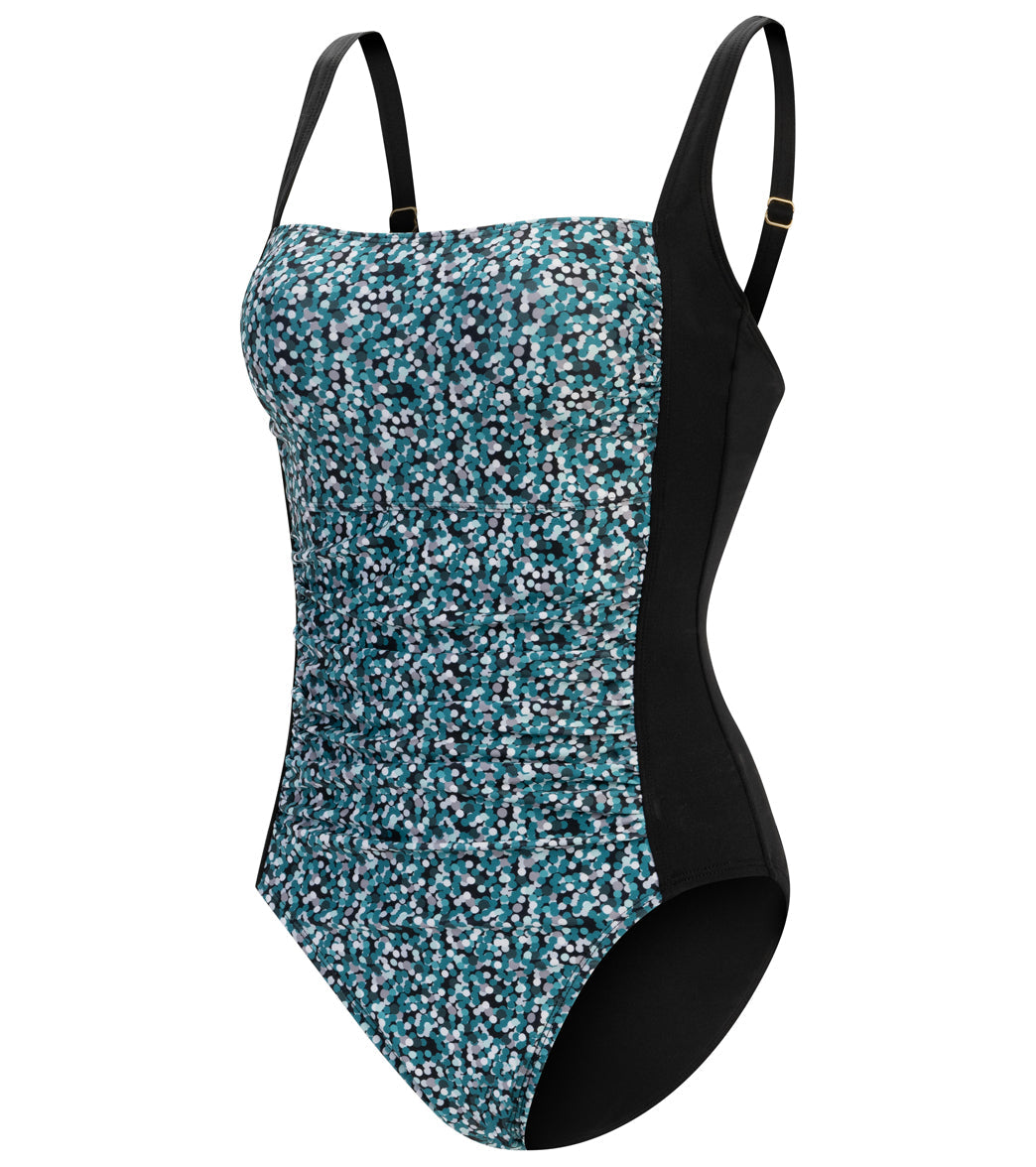 Dolfin Aquashape Women's Printed Moderate Square Neck One Piece Swimsuit