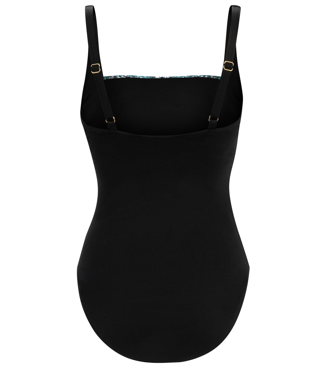 Dolfin Aquashape Women's Printed Moderate Square Neck One Piece Swimsuit