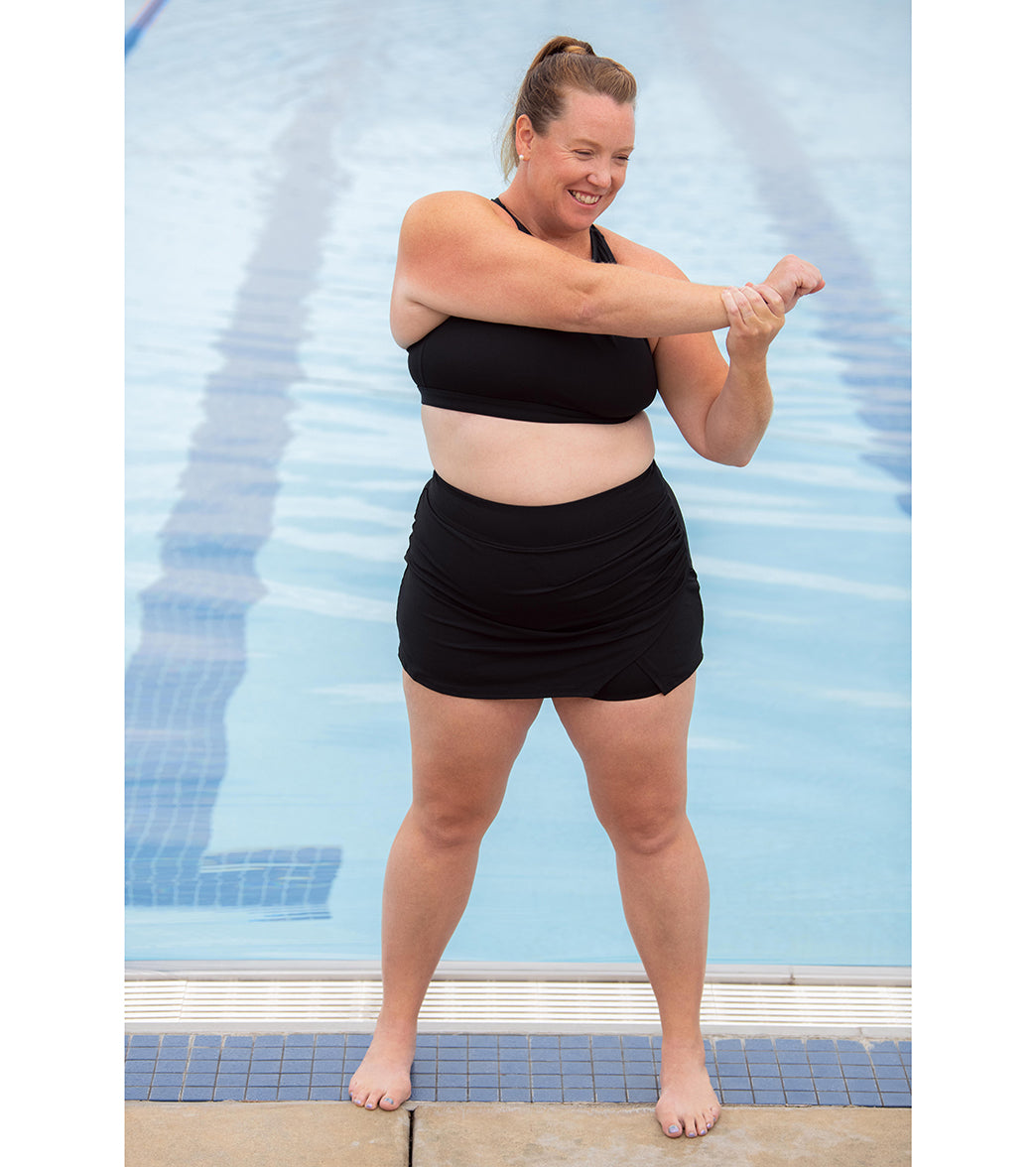 Dolfin Aquashape Women's High Neck Longline Racerback Bikini Top