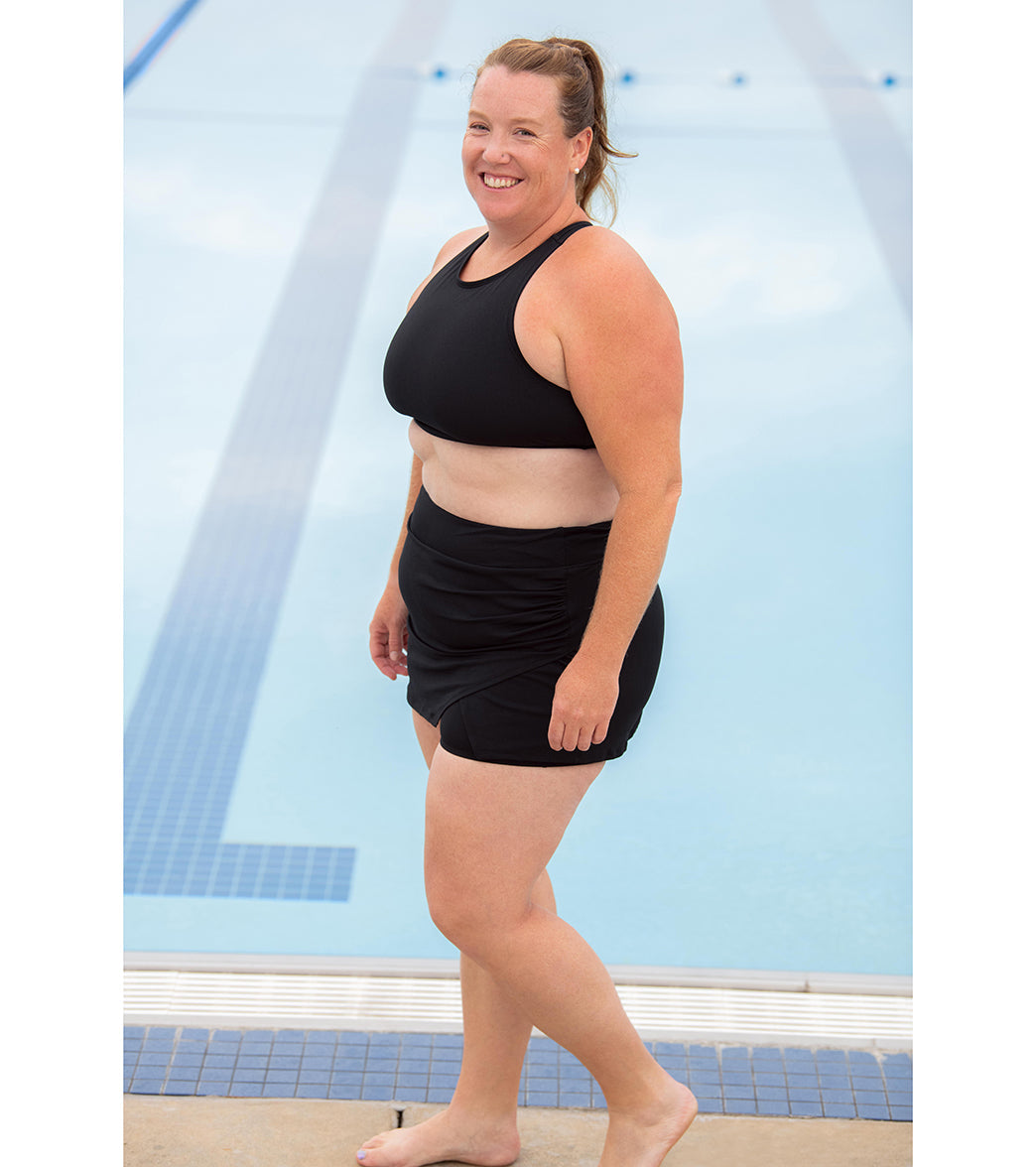 Dolfin Aquashape Women's High Neck Longline Racerback Bikini Top