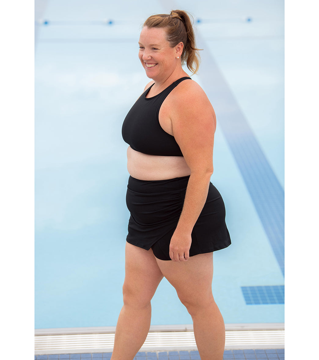 Dolfin Aquashape Women's High Neck Longline Racerback Bikini Top