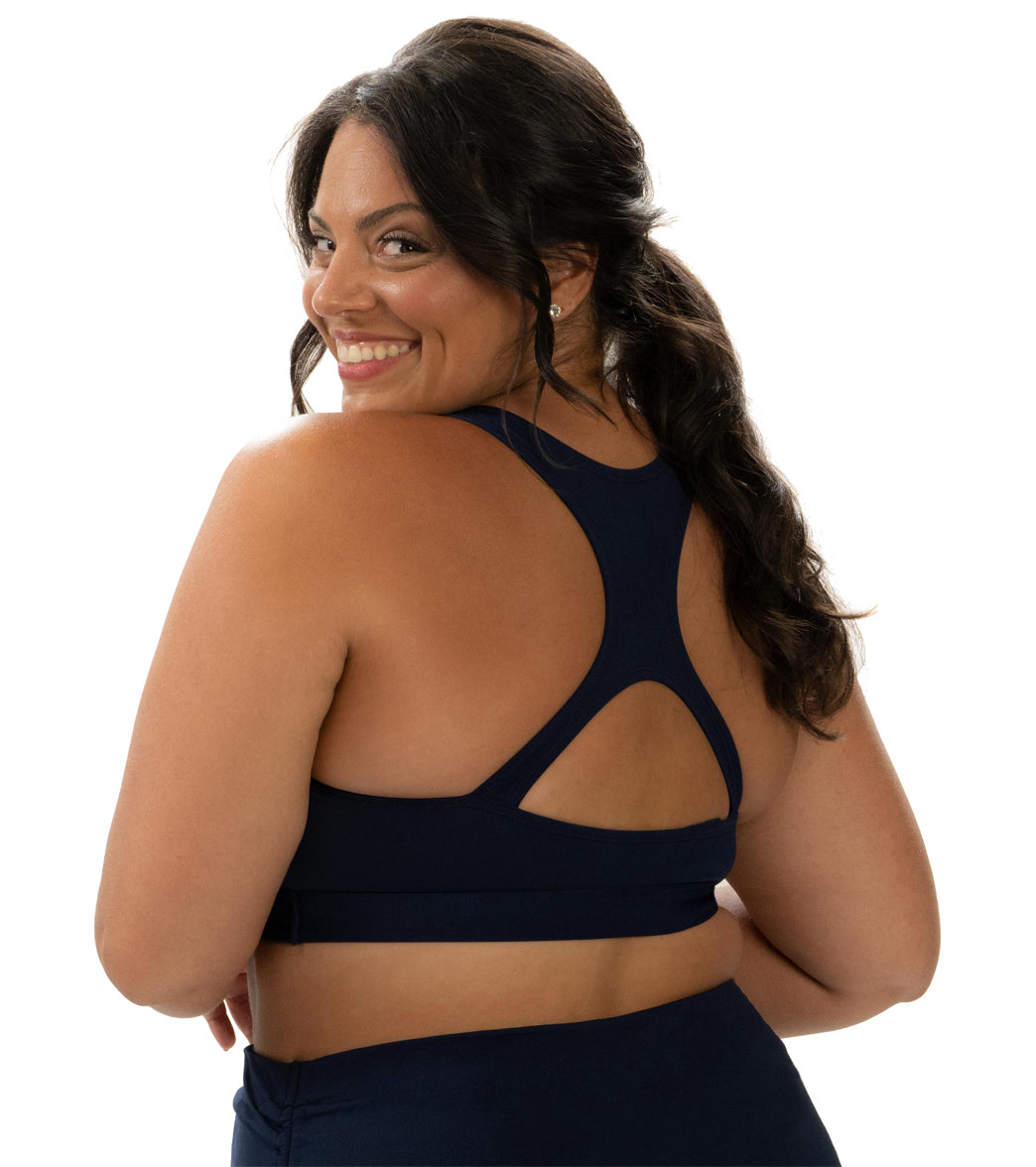 Dolfin Aquashape Women's High Neck Longline Racerback Bikini Top