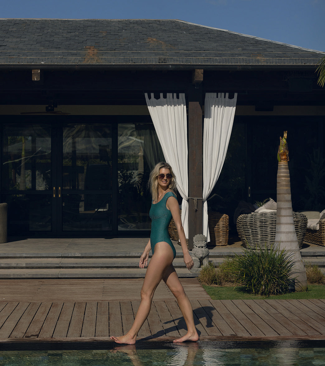 Gottex Women's Martini Lurex Pin Stripes One Piece Swimsuit