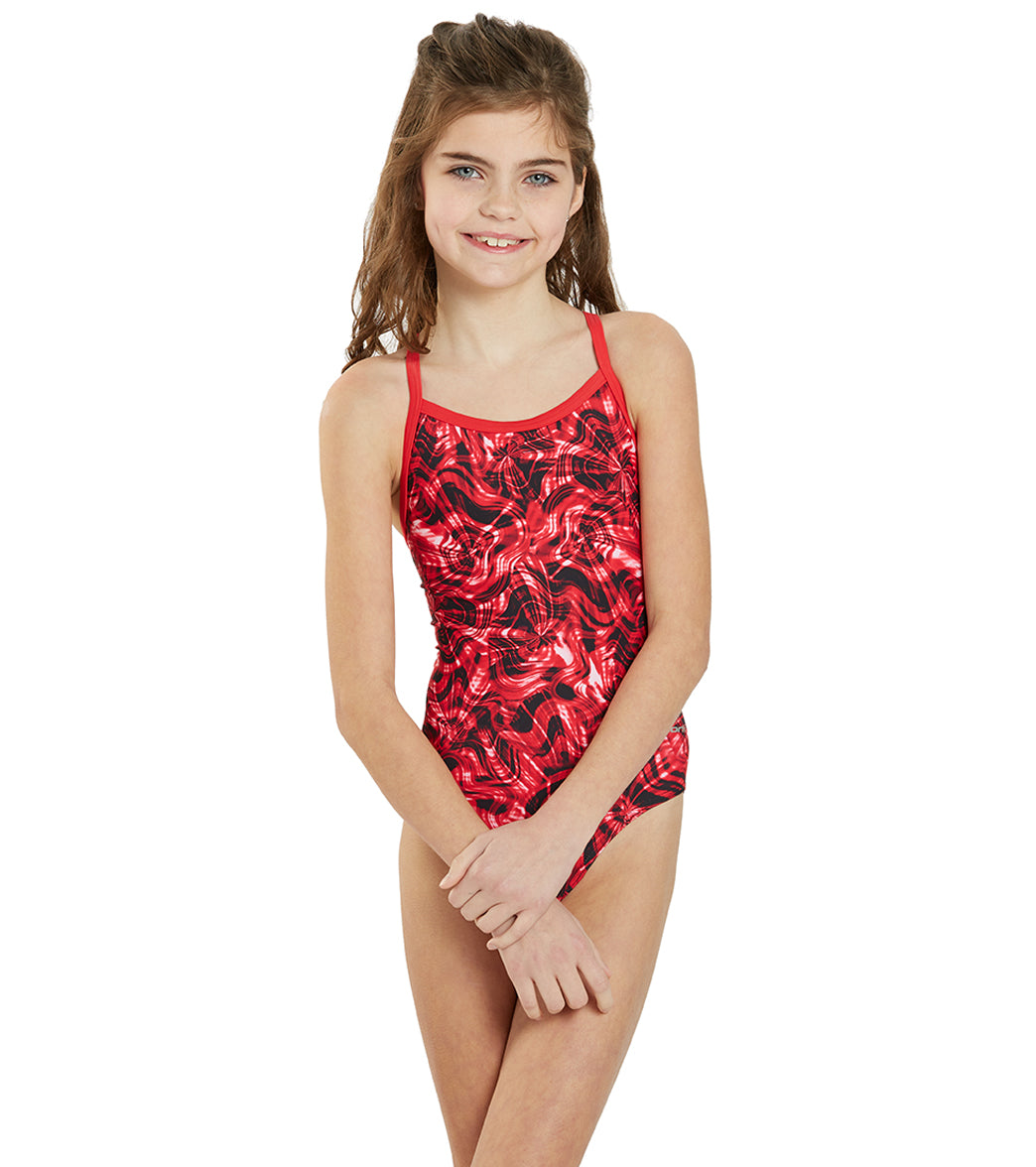 Sporti Sonic Bloom Thin Strap One Piece Swimsuit (22-40)