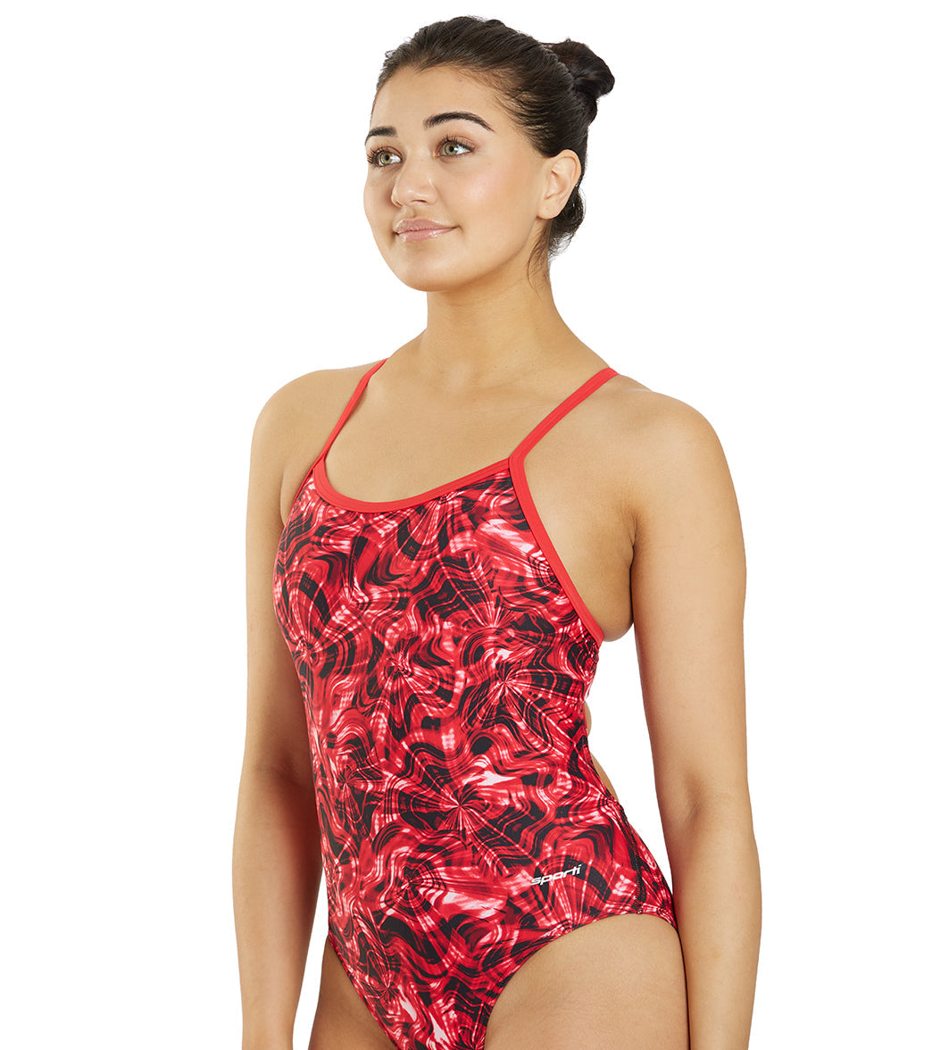 Sporti Sonic Bloom Thin Strap One Piece Swimsuit (22-40)