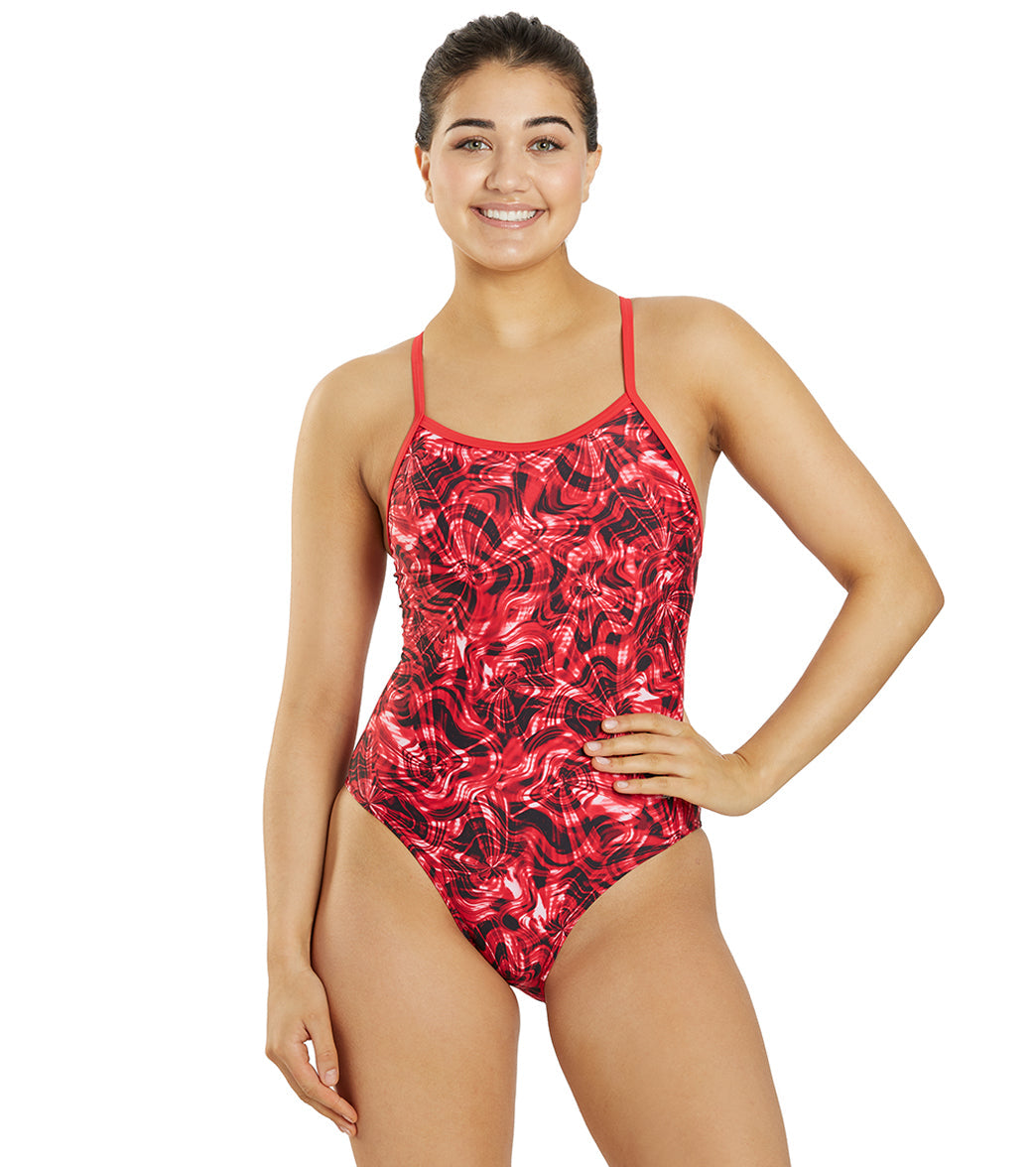 Sporti Sonic Bloom Thin Strap One Piece Swimsuit (22-40)