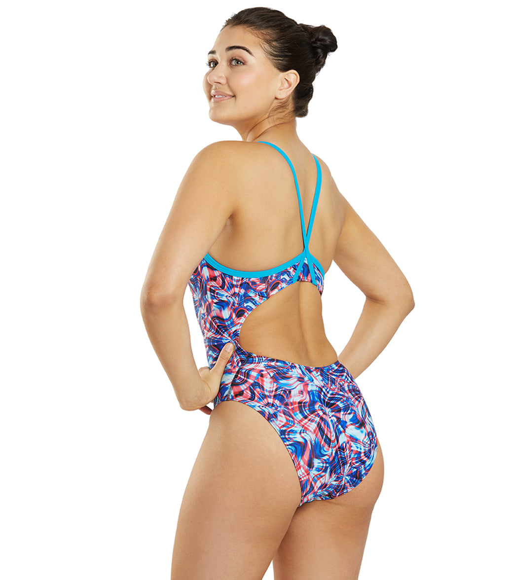 Sporti Sonic Bloom Thin Strap One Piece Swimsuit (22-40)
