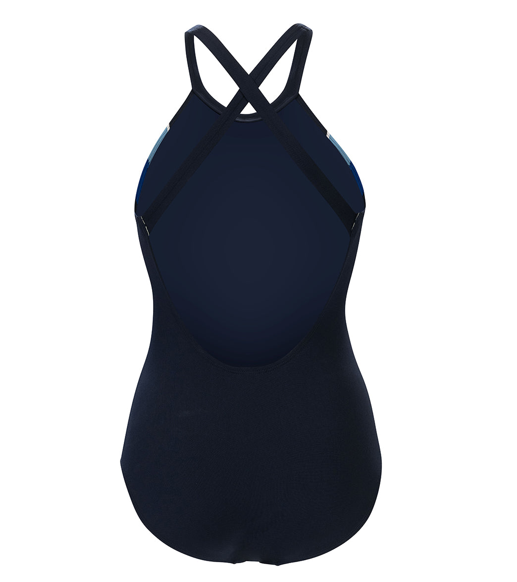 Dolfin Aquashape Women's Color Block High Neck One Piece Swimsuit