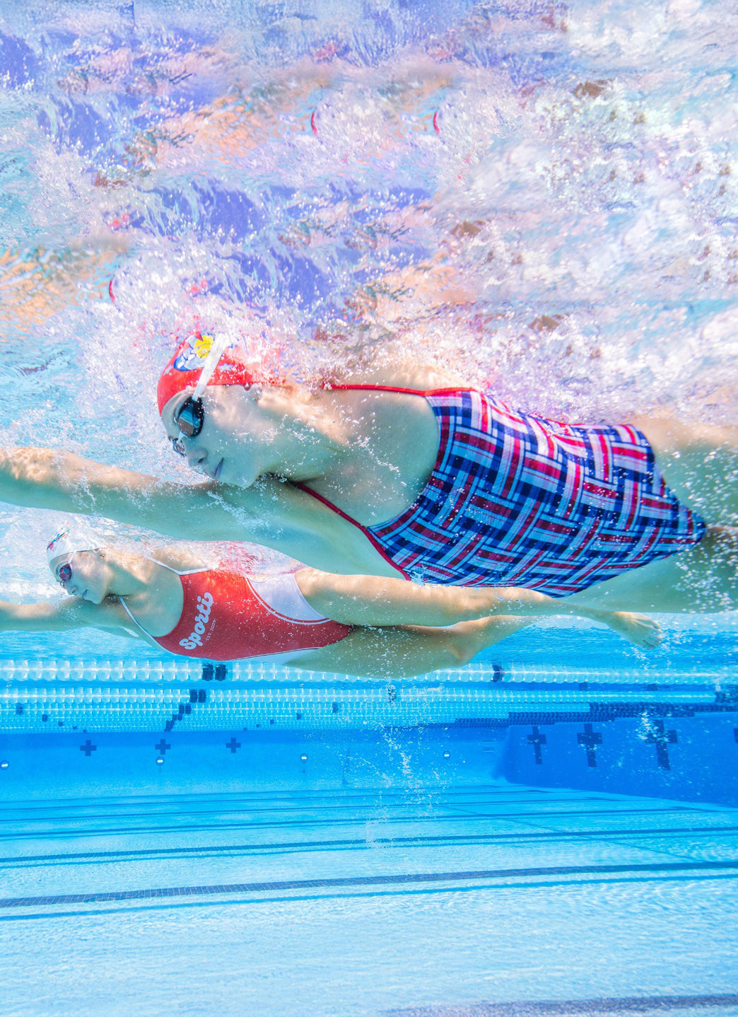 Sporti x Alex & Gretchen Walsh Firecracker Lizzie Cross Back One Piece Swimsuit (26-40)