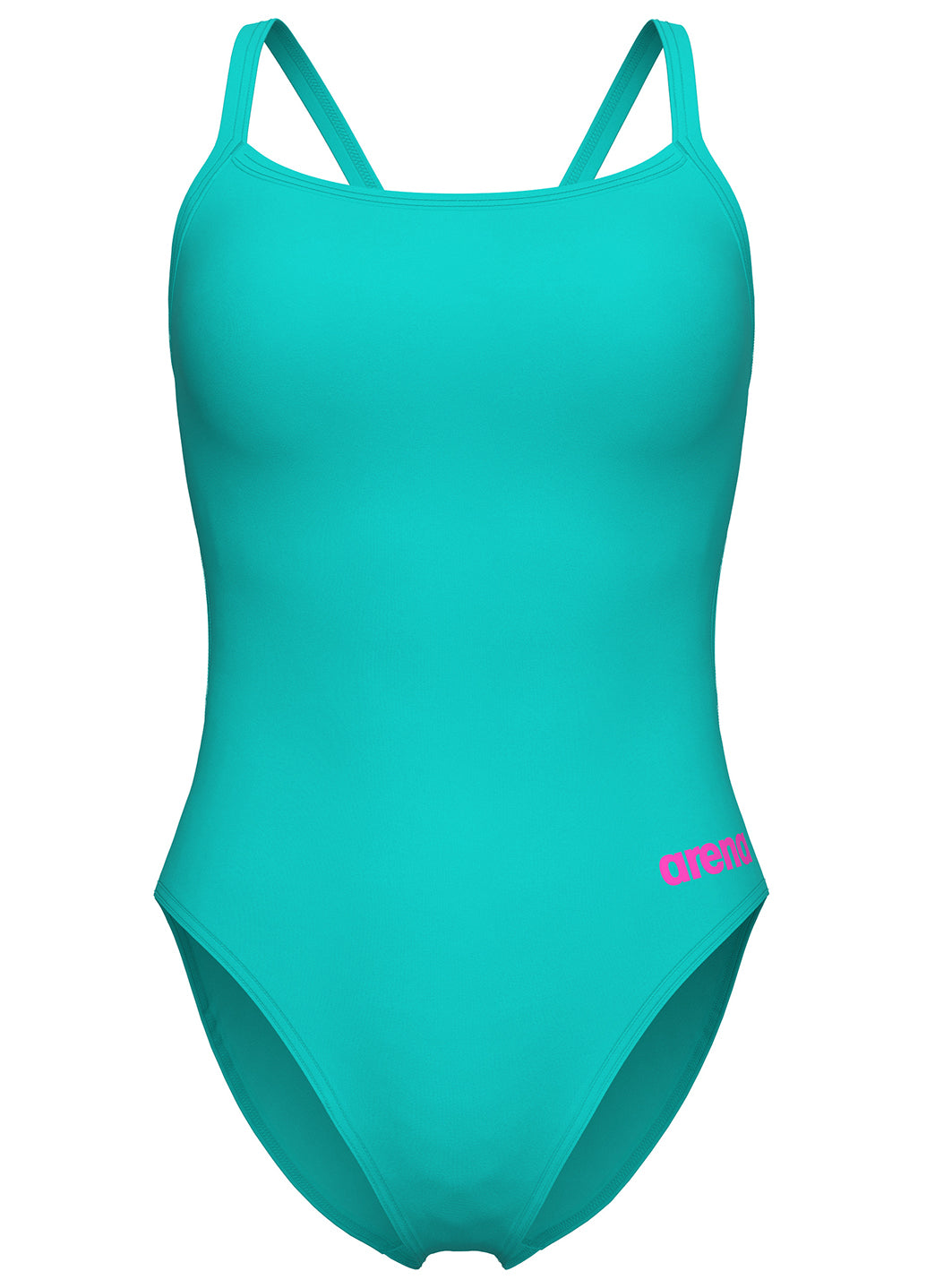 Arena Women's Solid Challenge Back One Piece Swimsuit Water/Shocking Pink
