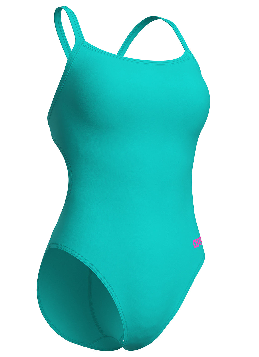 Arena Women's Solid Challenge Back One Piece Swimsuit Water/Shocking Pink