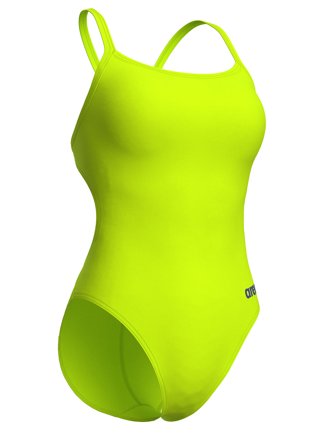 Arena Women's Solid Challenge Back One Piece Swimsuit Artic Lime/Future Dusk