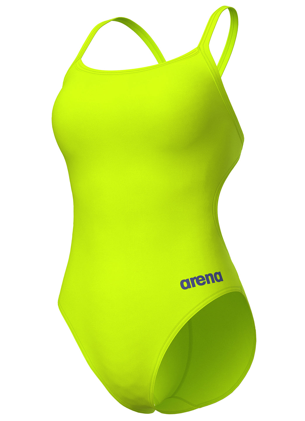 Arena Women's Solid Challenge Back One Piece Swimsuit Artic Lime/Future Dusk