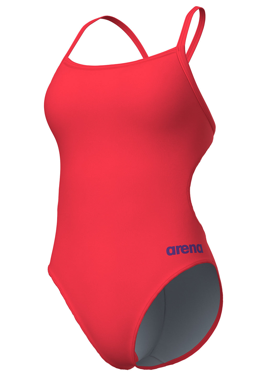 Arena Women's Solid Challenge Back One Piece Swimsuit Bright Coral/Plum