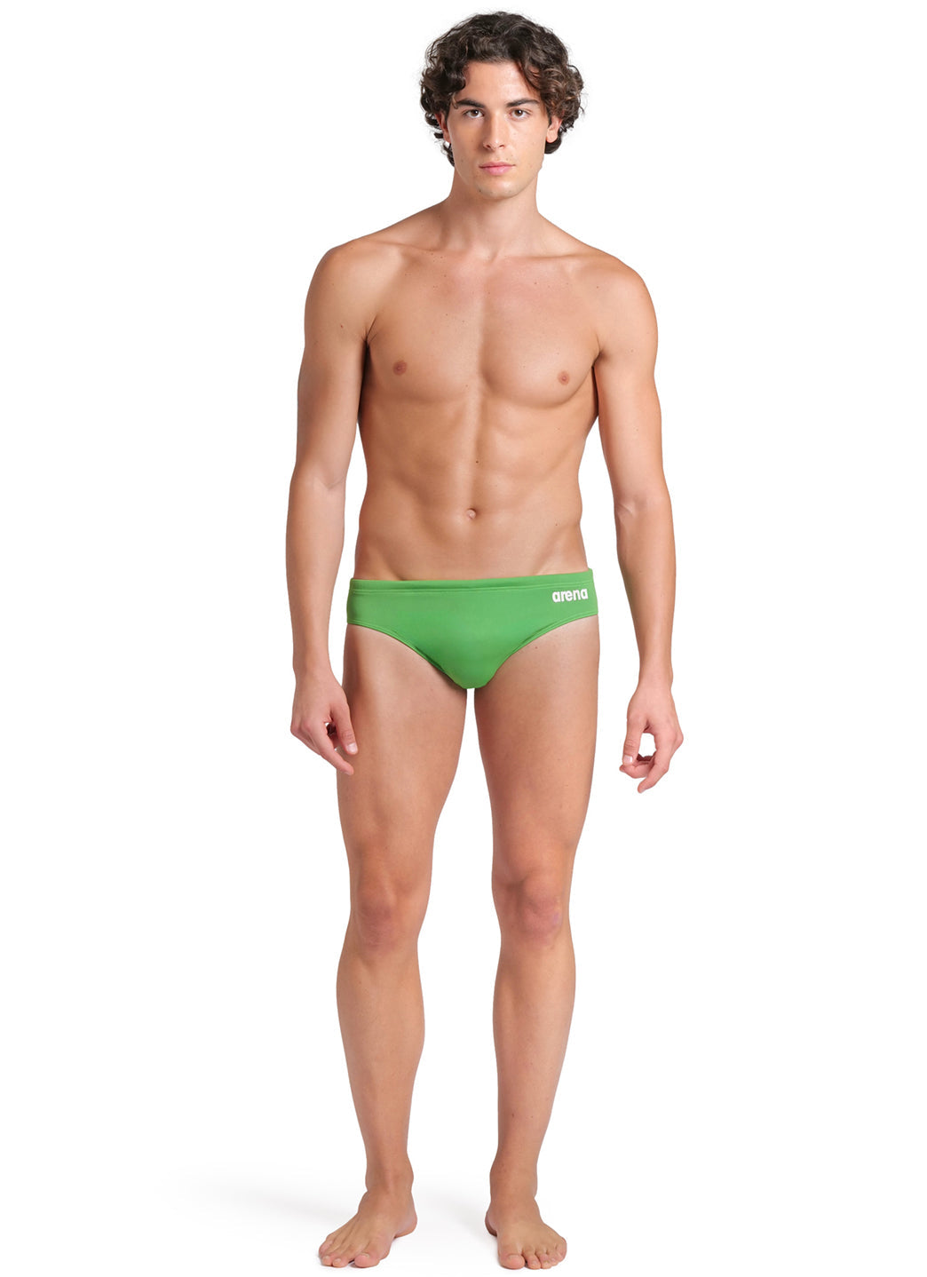 Arena Men's Solid Brief Swimsuit Team Green