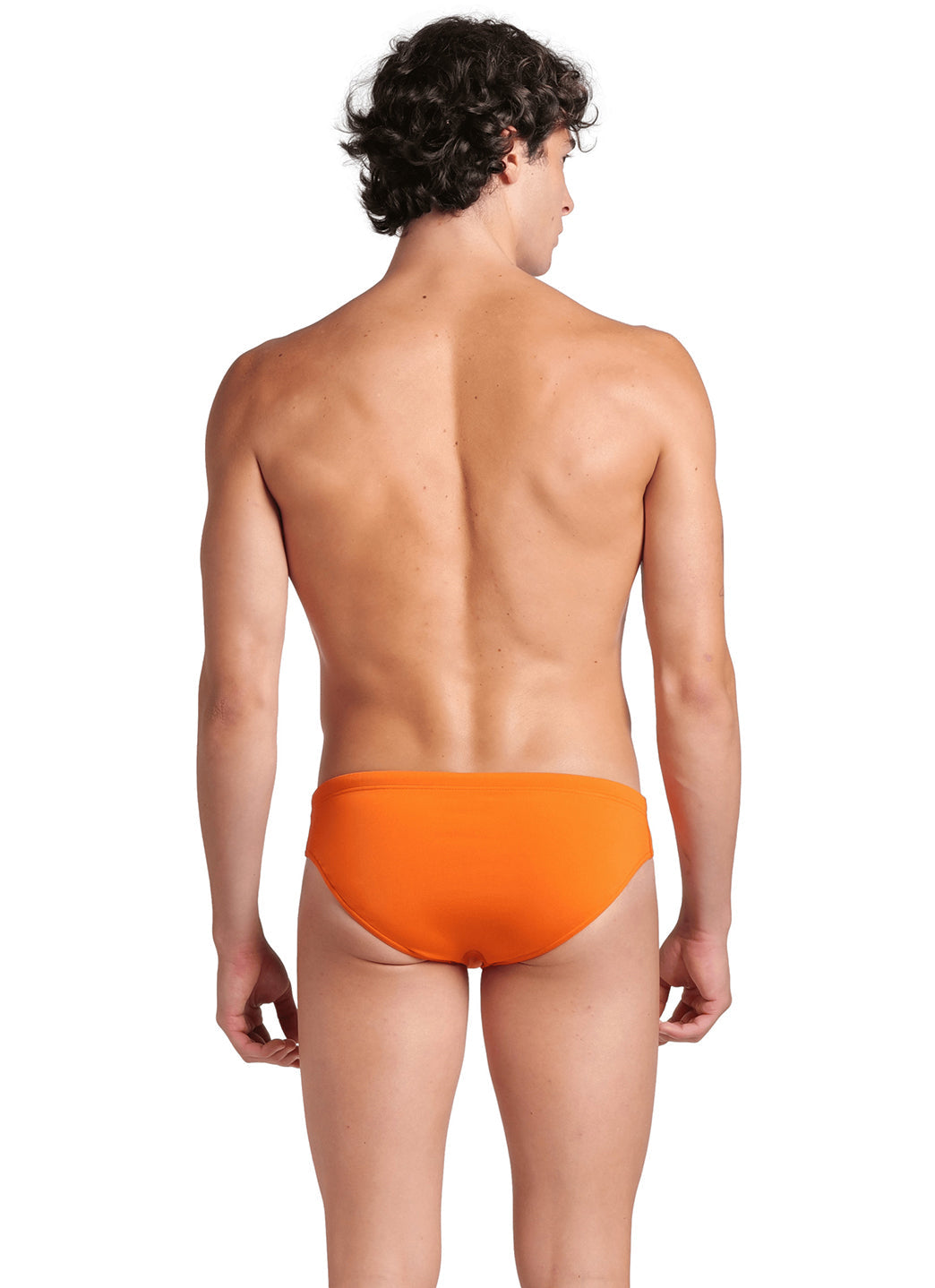 Arena Men's Solid Brief Swimsuit Team Orange
