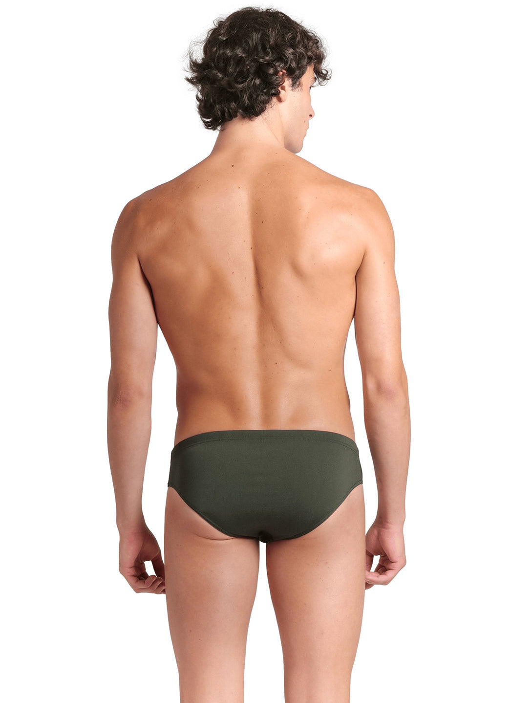 Arena Men's Solid Brief Swimsuit Dark Sage/White