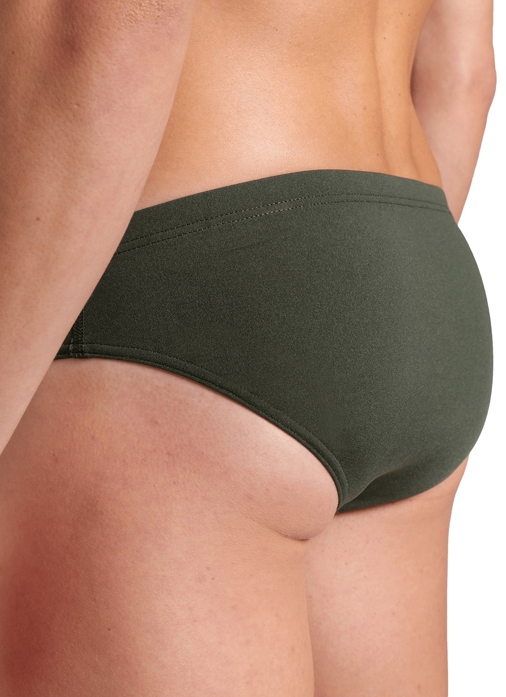 Arena Men's Solid Brief Swimsuit Dark Sage/White