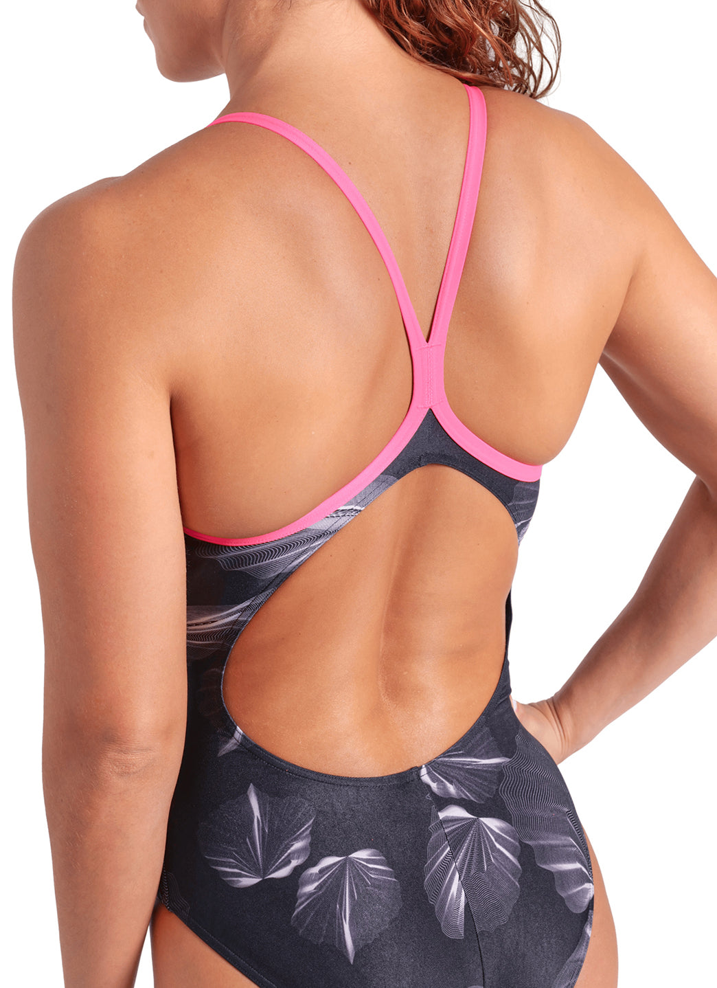 Arena Women's Frozen Leaves Lightdrop Back One Piece Swimsuit