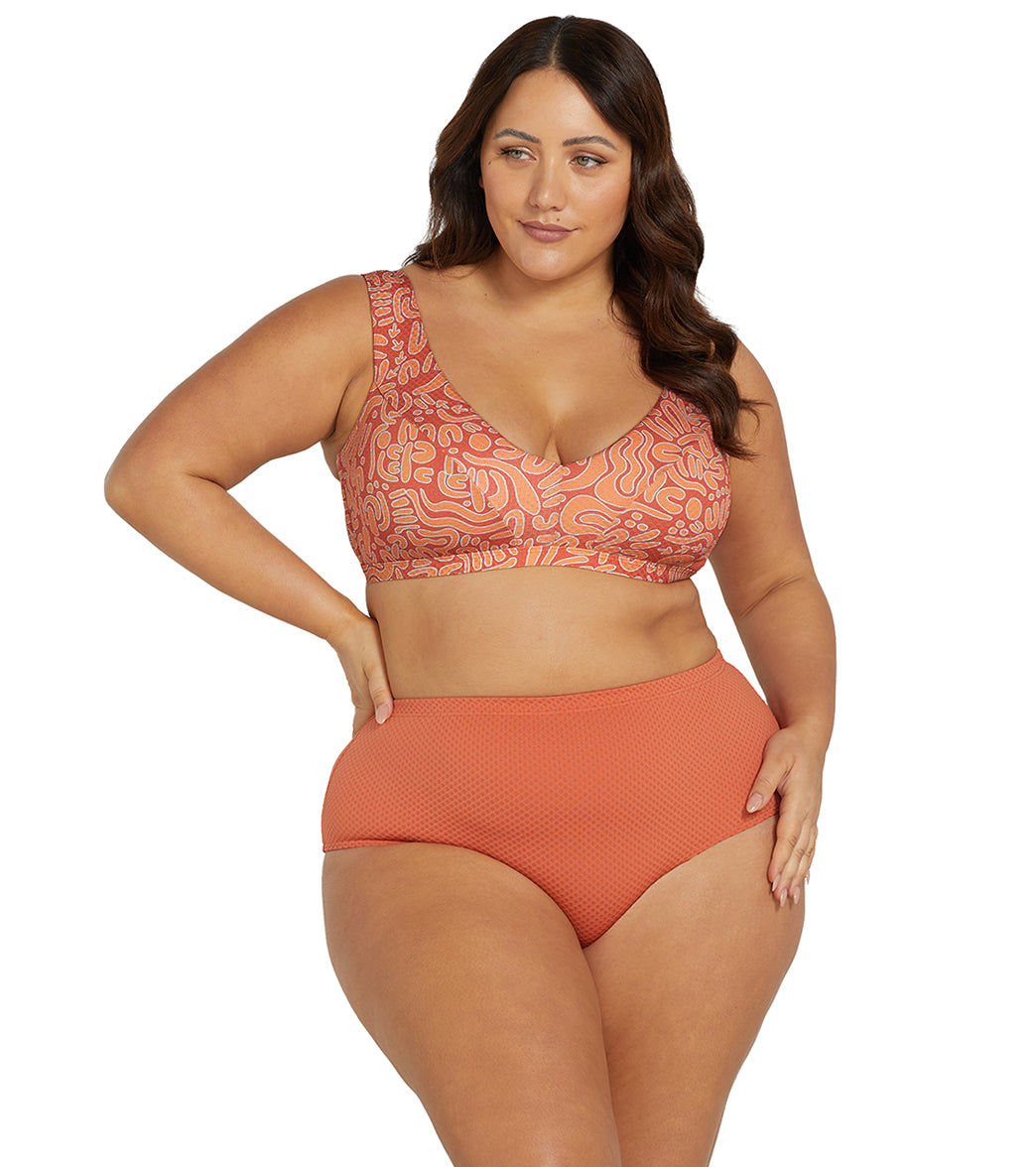 Artesands Woman's Plus Size Wuk-tjarra Renoir High Waist Bikini Bottom