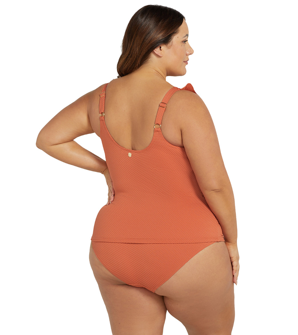 Artesands Woman's Plus Size Wuk-tjarra Manet Tankini Top (Multifit D-G Cup)