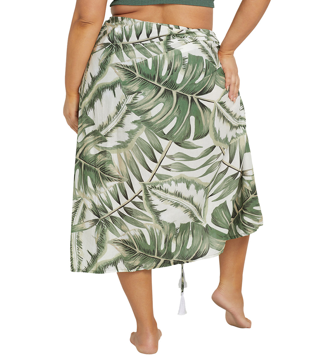 Artesands Woman's Plus Size Aria Olive Bach Sarong