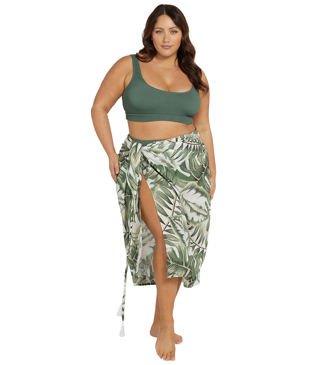 Artesands Woman's Plus Size Aria Olive Bach Sarong