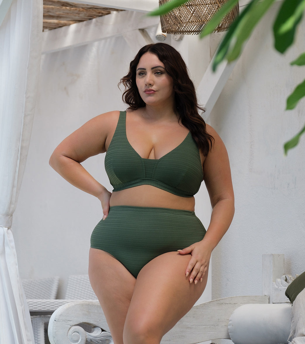Artesands Woman's Plus Size Aria Olive Renoir Bikini Bottom