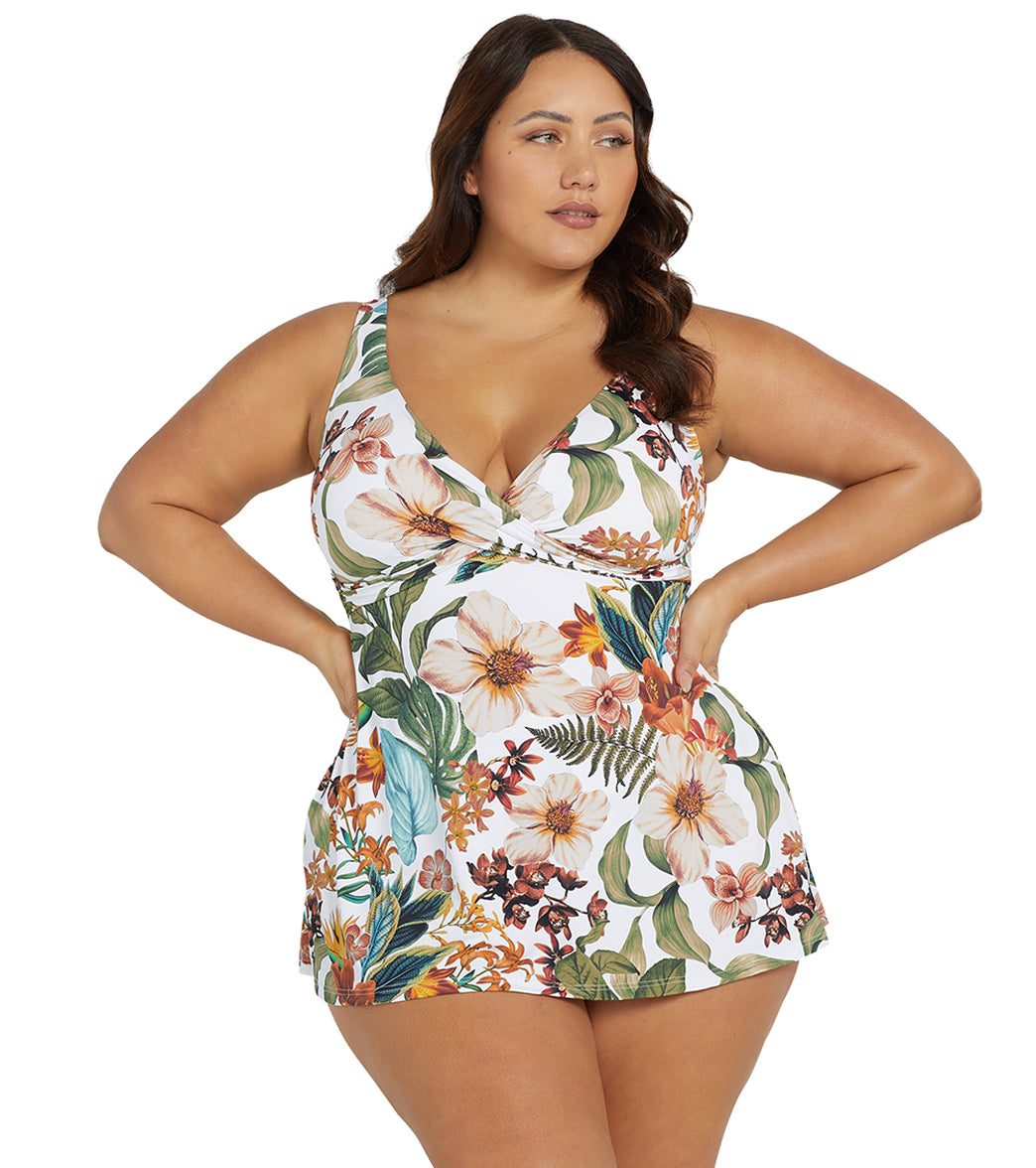 Artesands Woman's Plus Size Into The Saltu Delacroix Swim Dress (Multifit D-G Cup)