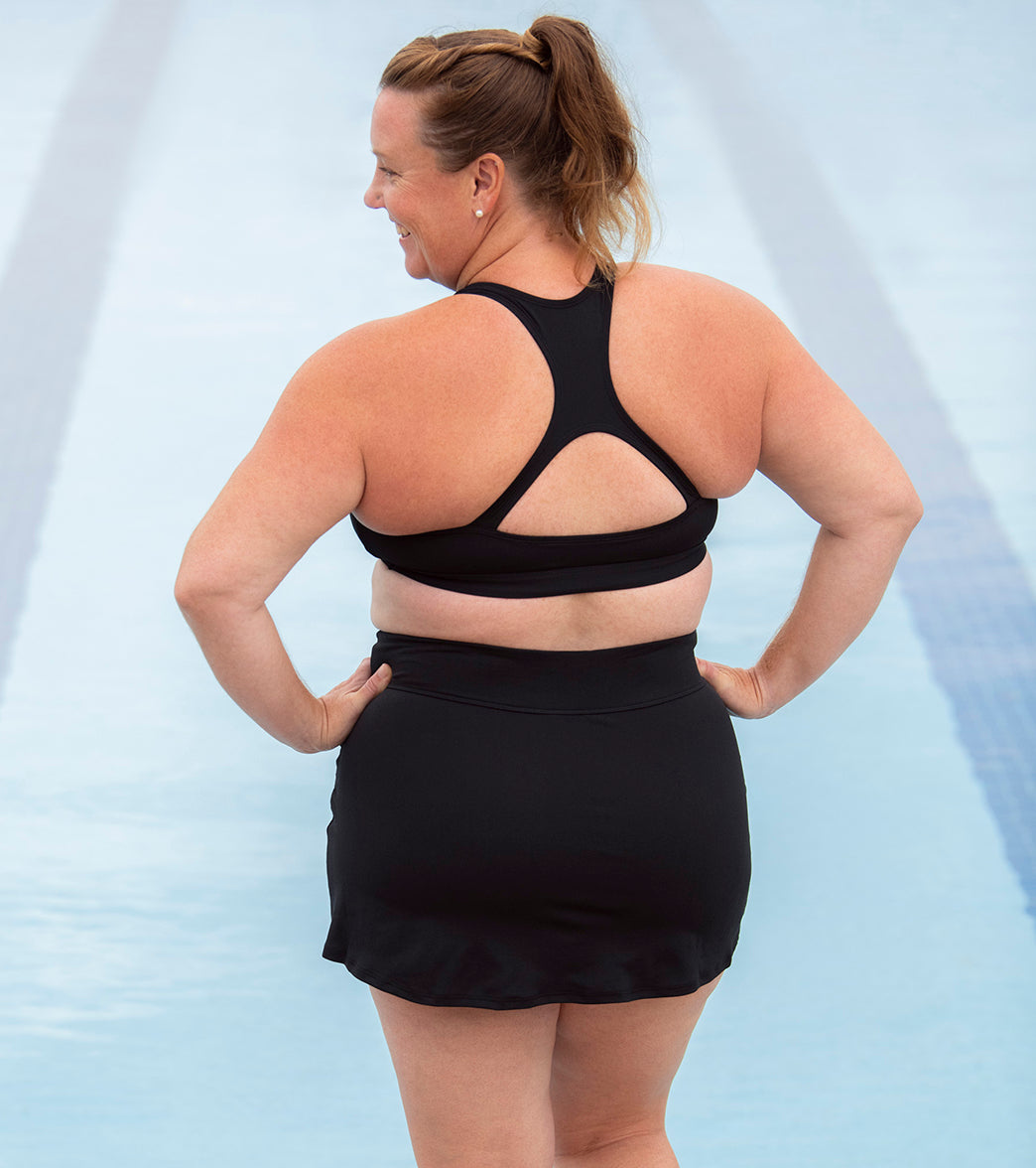 Dolfin Aquashape Women's High Waisted Wrap Front Swim Skort