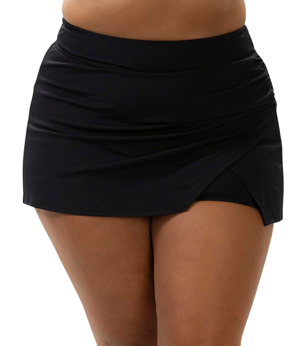 Dolfin Aquashape Women's High Waisted Wrap Front Swim Skort