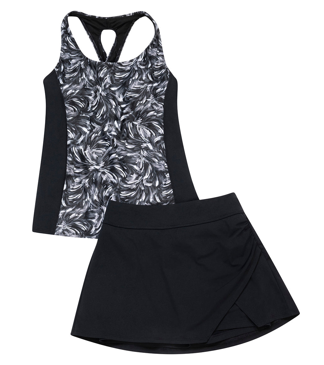 Dolfin Aquashape Women's High Waisted Wrap Front Swim Skort