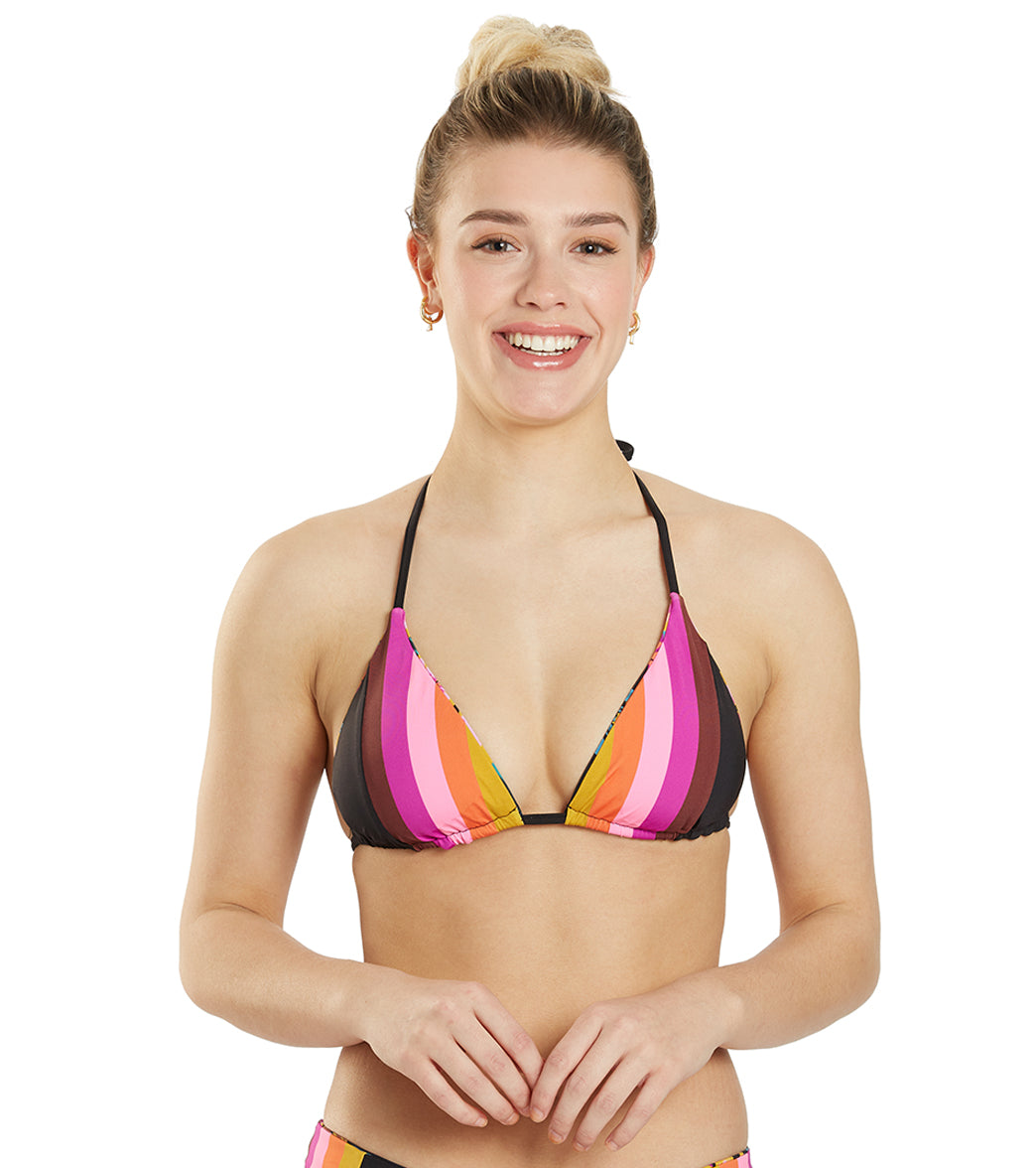 Hurley Women's Fiji Fantasy Reversible Classic Triangle Bikini Top