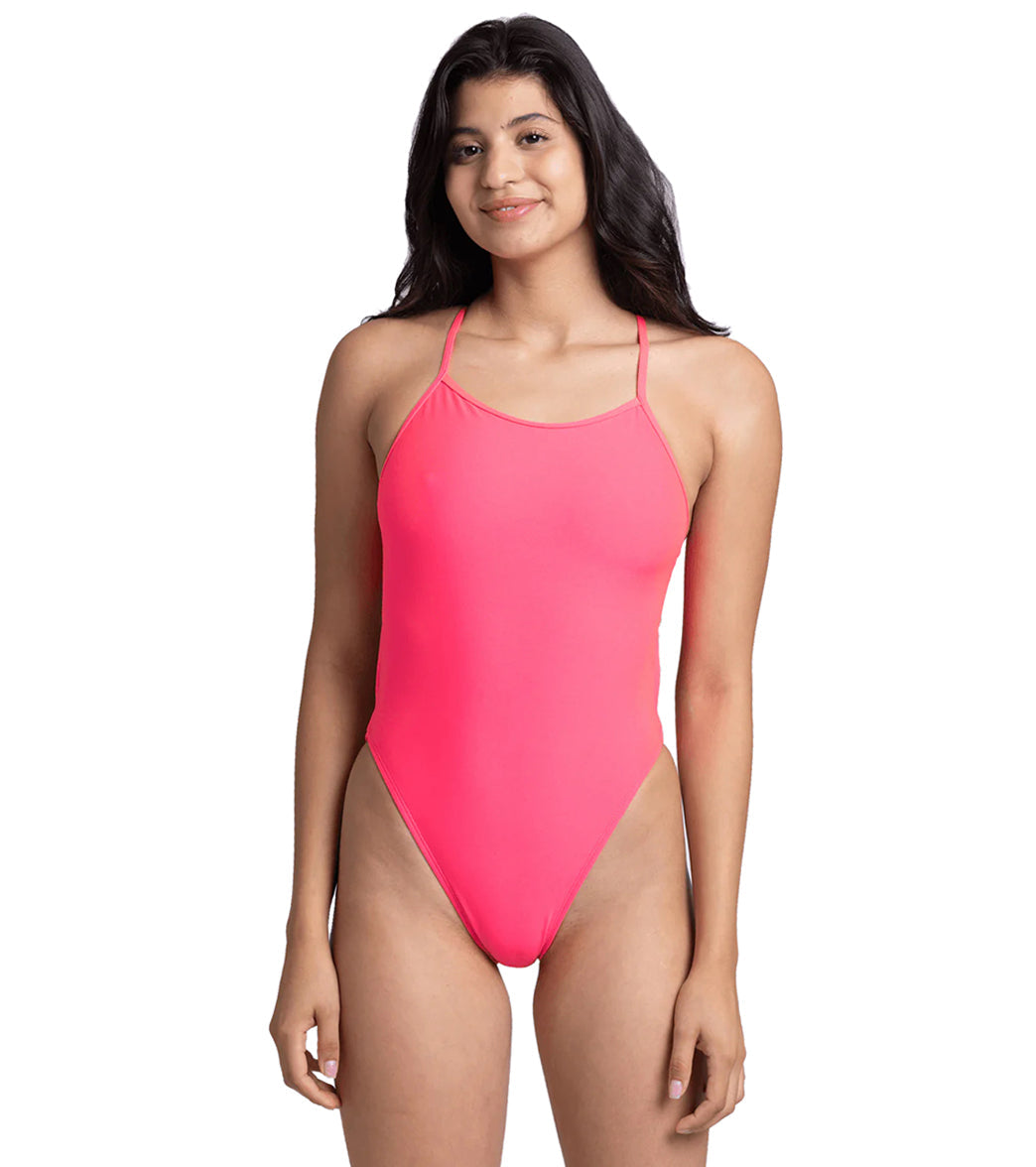 JOLYN Women's Alyssa Solid One Piece Swimsuit