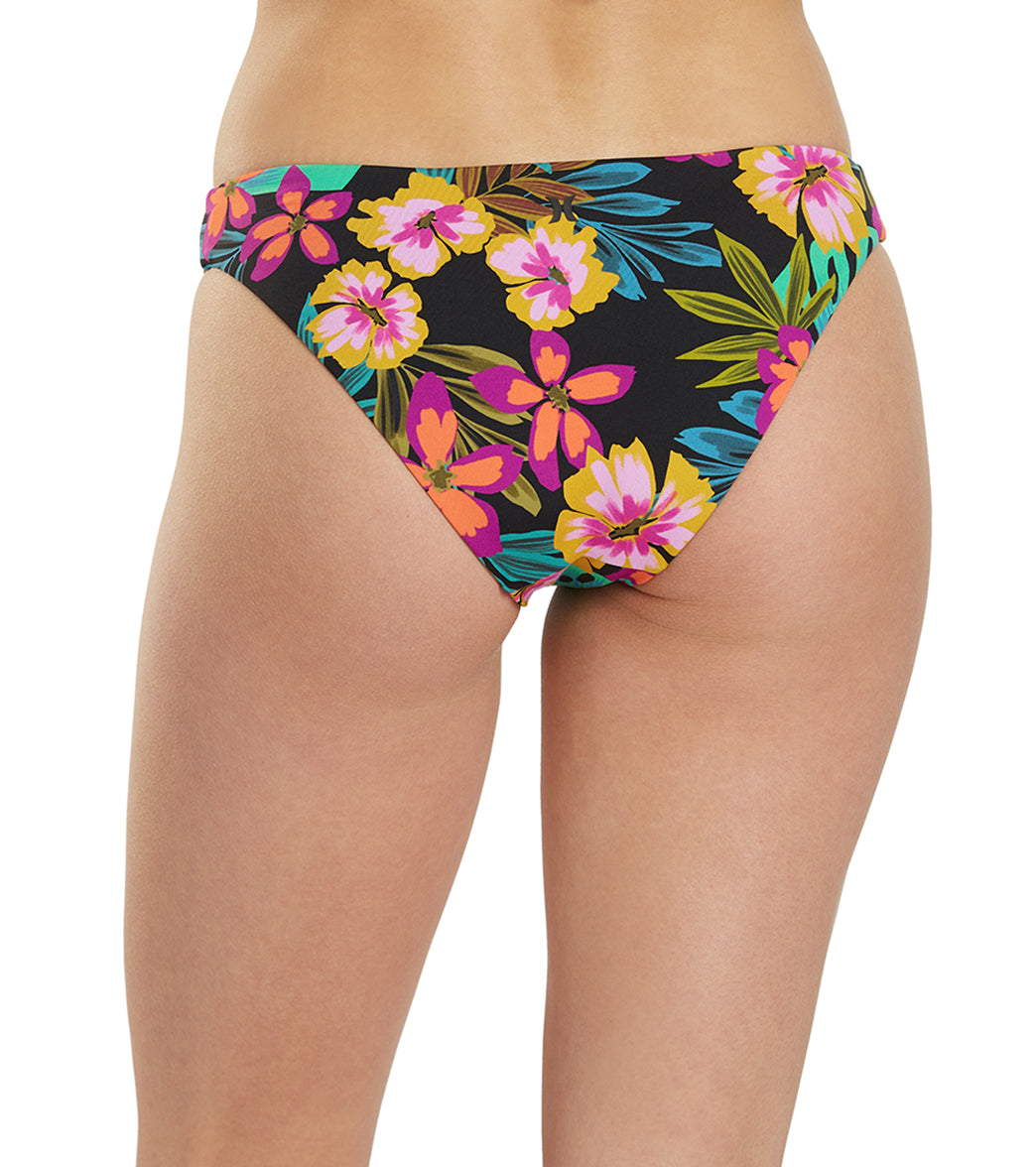 Hurley Women's Fiji Fantasy Reversible Moderate Bikini Bottom