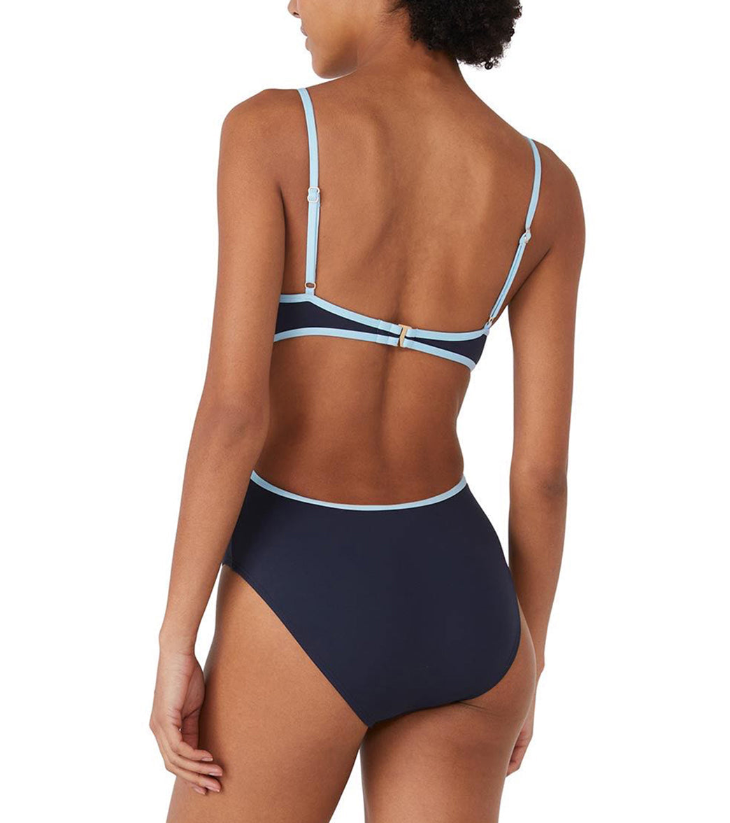 Kate Spade New York Women's Contrast Solid Bralette Bikini Top