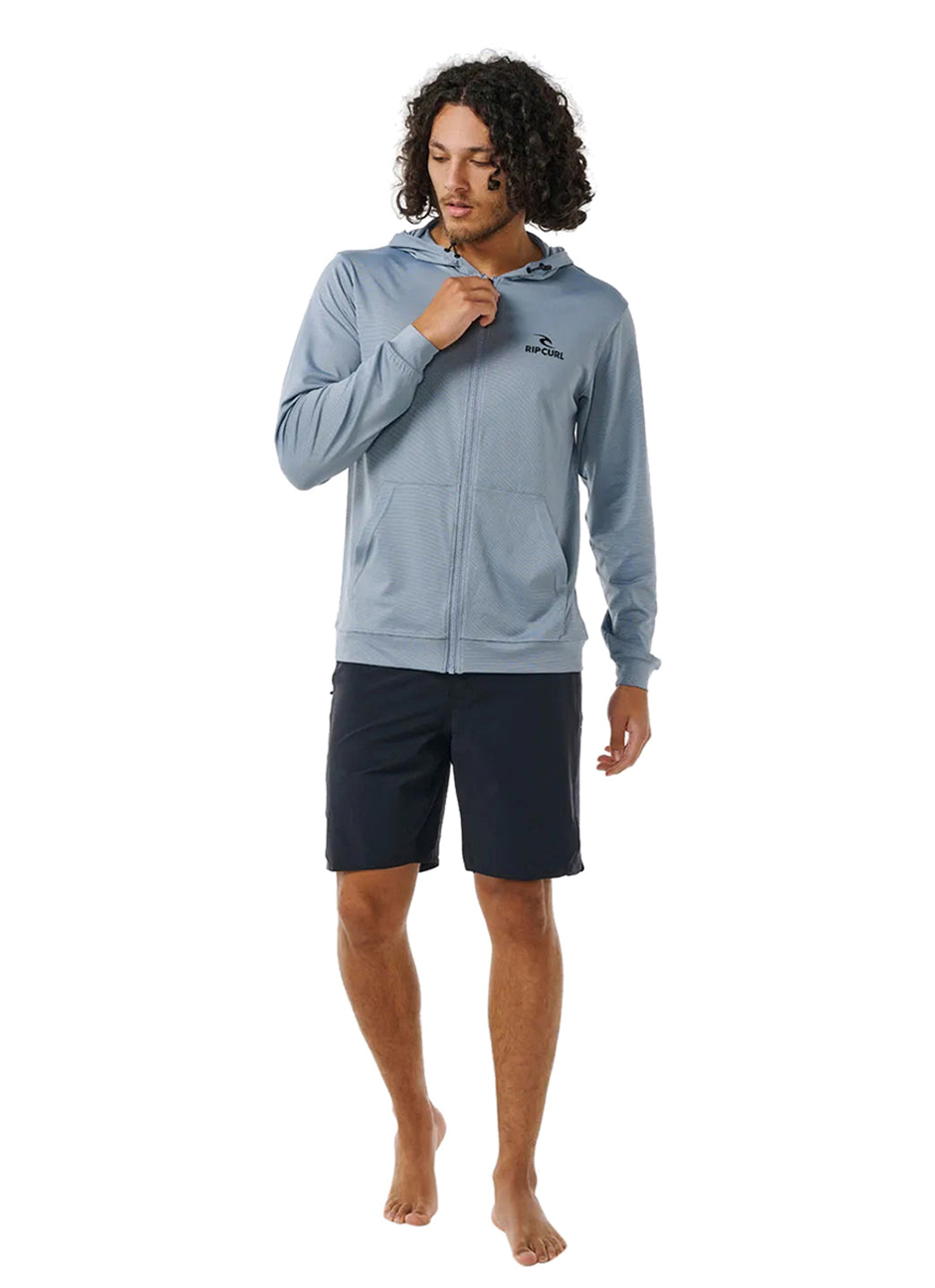 Rip Curl Men's Stack UPF 50 Zip Thru Hood Surf Shirt