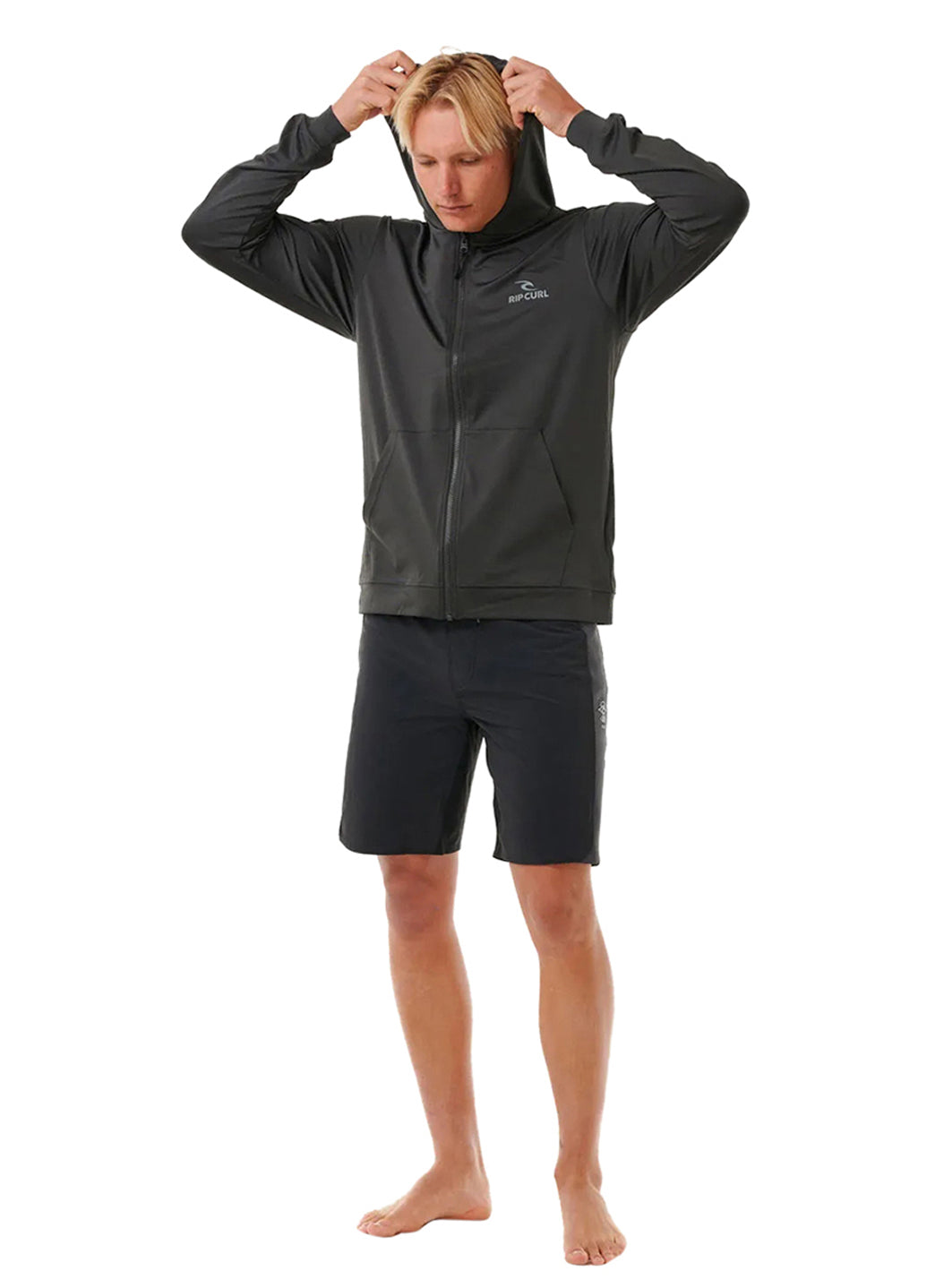Rip Curl Men's Stack UPF 50 Zip Thru Hood Surf Shirt