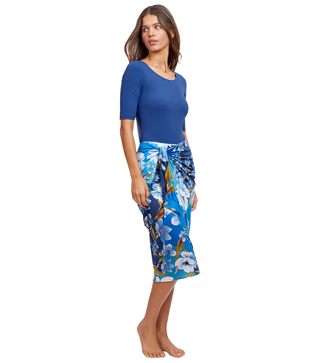 Gottex Modest Women's Long Wrap Tie Swim Skirt