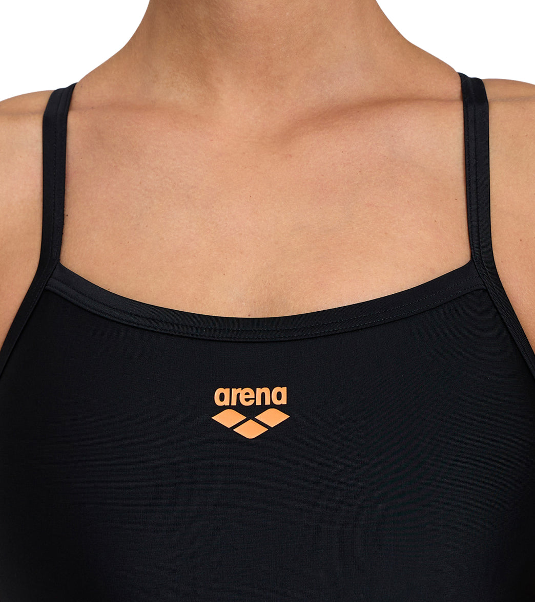 Arena Women's Solid Light Drop Back Chlorine Resistant One Piece Swimsuit