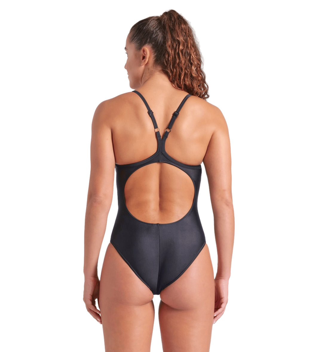 Arena Women's Solid Light Drop Back Chlorine Resistant One Piece Swimsuit